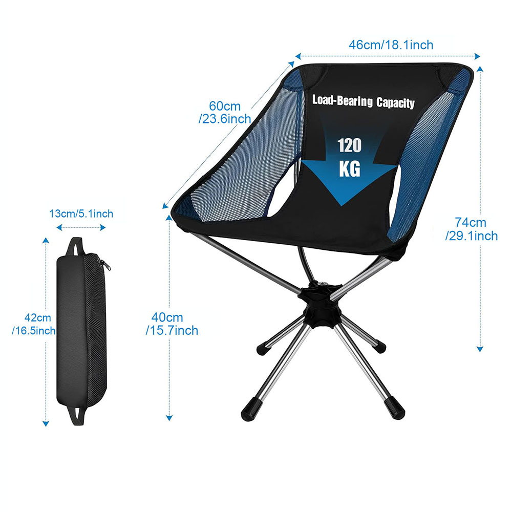 Folding Camping Chair 360° Rot - Outdoor Hunting Chair ulasan dan harga