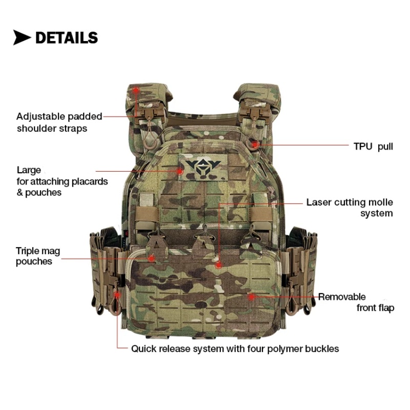 YAKEDA Tactical Vest 6094 Fast - Hunting Outdoor Gear ulasan dan harga