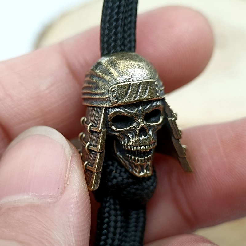 Ninja Skull Head Brass Knife B - Paracord Survival Bracelet ulasan dan harga