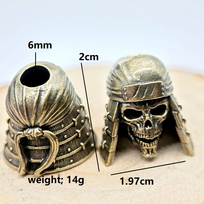 Ninja Skull Head Brass Knife B - Paracord Survival Bracelet ulasan dan harga