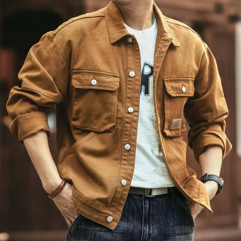 Retro American Denim Jacket Me - Hunting Outdoor Brands ulasan dan harga