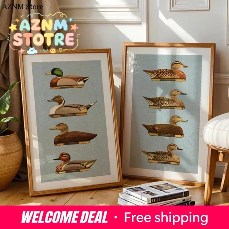 Retro Duck Prints Outdoors Art - Hunting Outdoor Decor ulasan dan harga