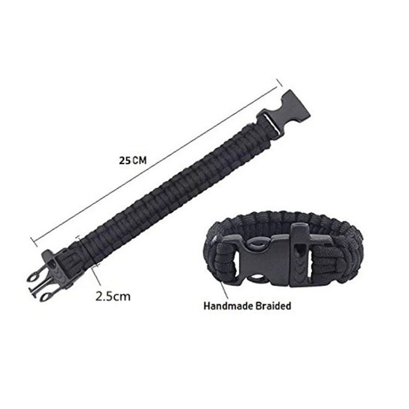Whistle Paracord Bracelet, Sev - Paracord Survival Bracelet ulasan dan harga