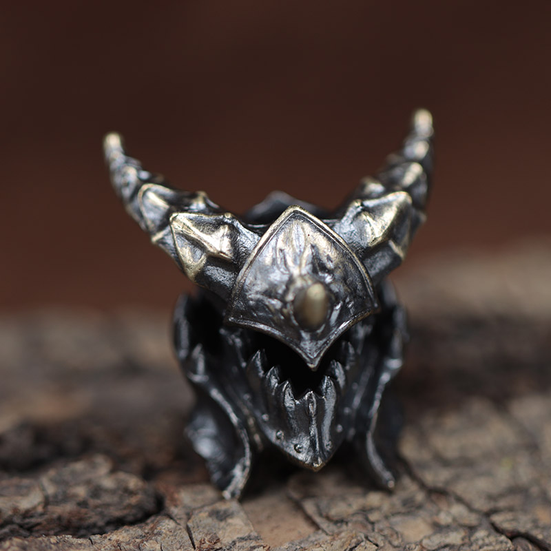 Death Helmet Brass Knife Beads - Paracord Survival Bracelet ulasan dan harga