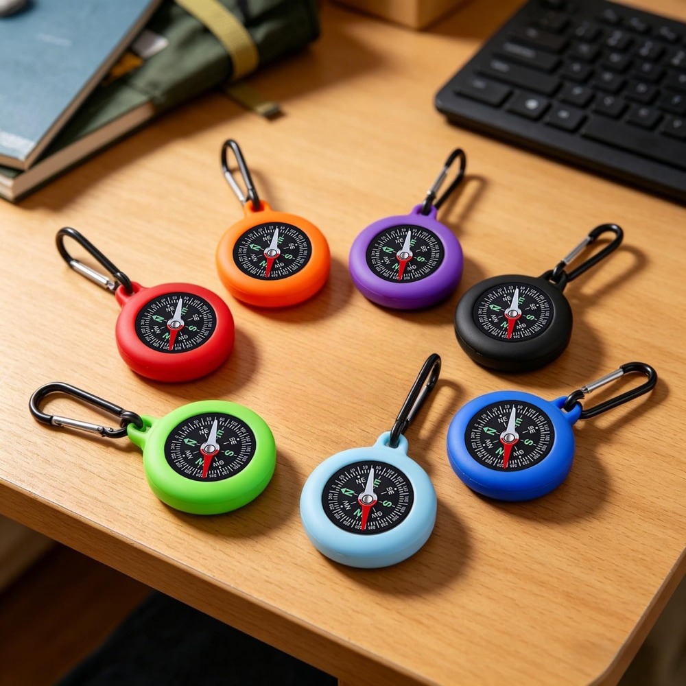 5-20 PCS Mini Compass Keychain - Outdoor Hunting House ulasan dan harga
