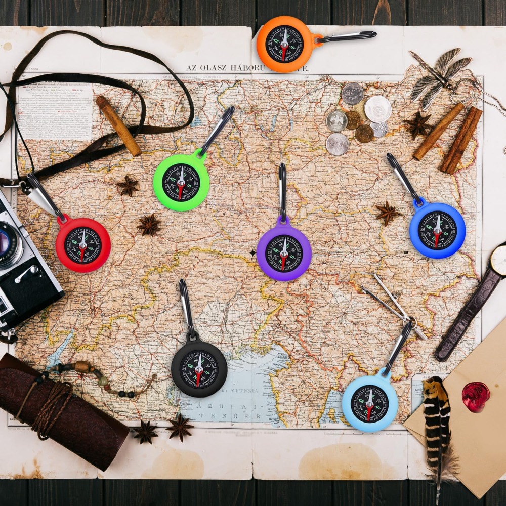 5-20 PCS Mini Compass Keychain - Outdoor Hunting House ulasan dan harga