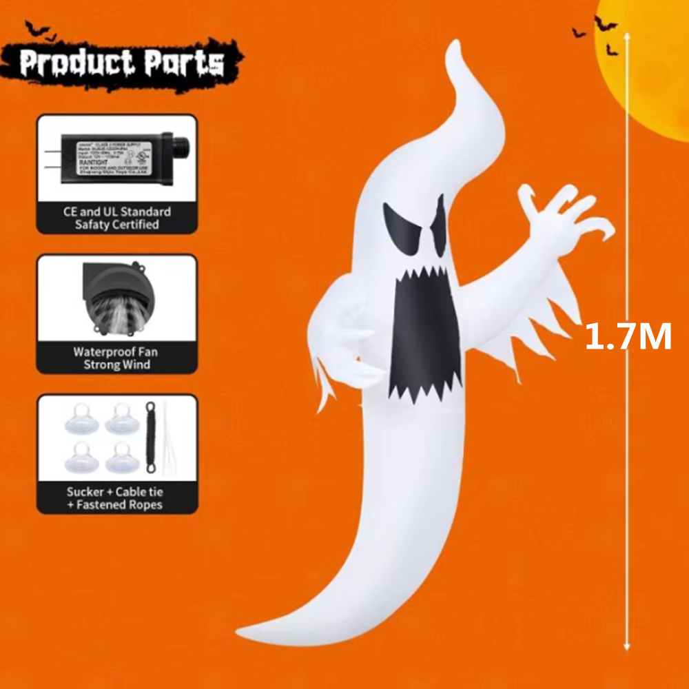 1.7M Halloween Inflatable Wind - Outdoor Hunting House ulasan dan harga